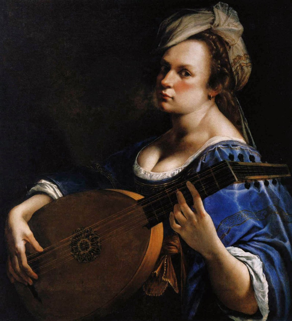 Auto-retrato como um jogador de alaúde, c.1615-18 de Artemisia Gentileschi