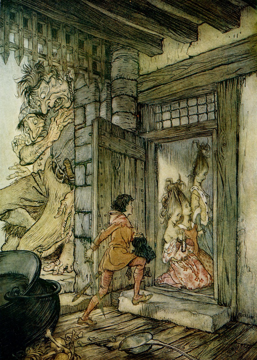 Jack, o matador de gigantes de Arthur Rackham