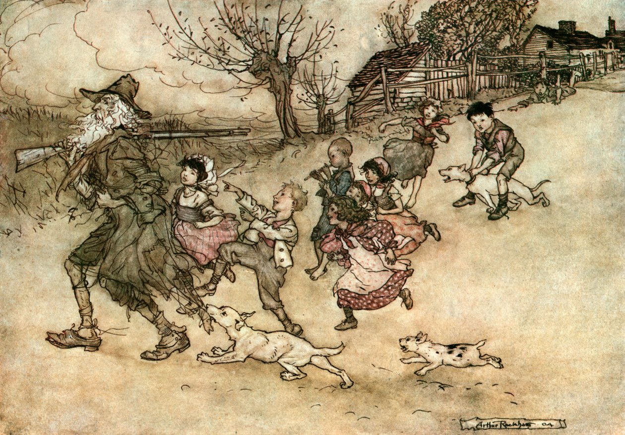 Washington Irving é curto de Arthur Rackham