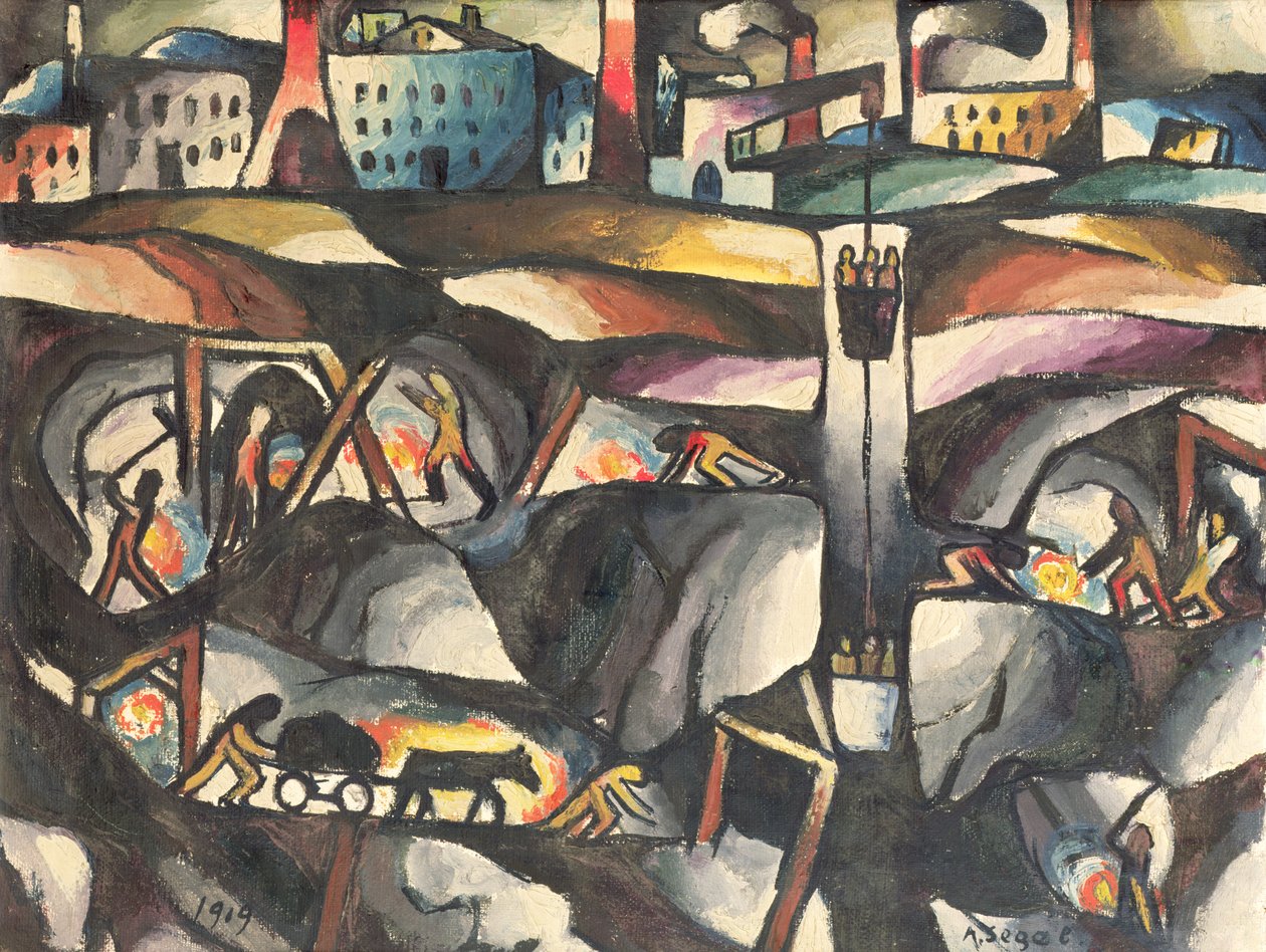 Mineração, 1919 de Arthur Segal
