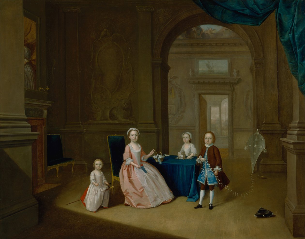Crianças em um interior de Arthur Devis