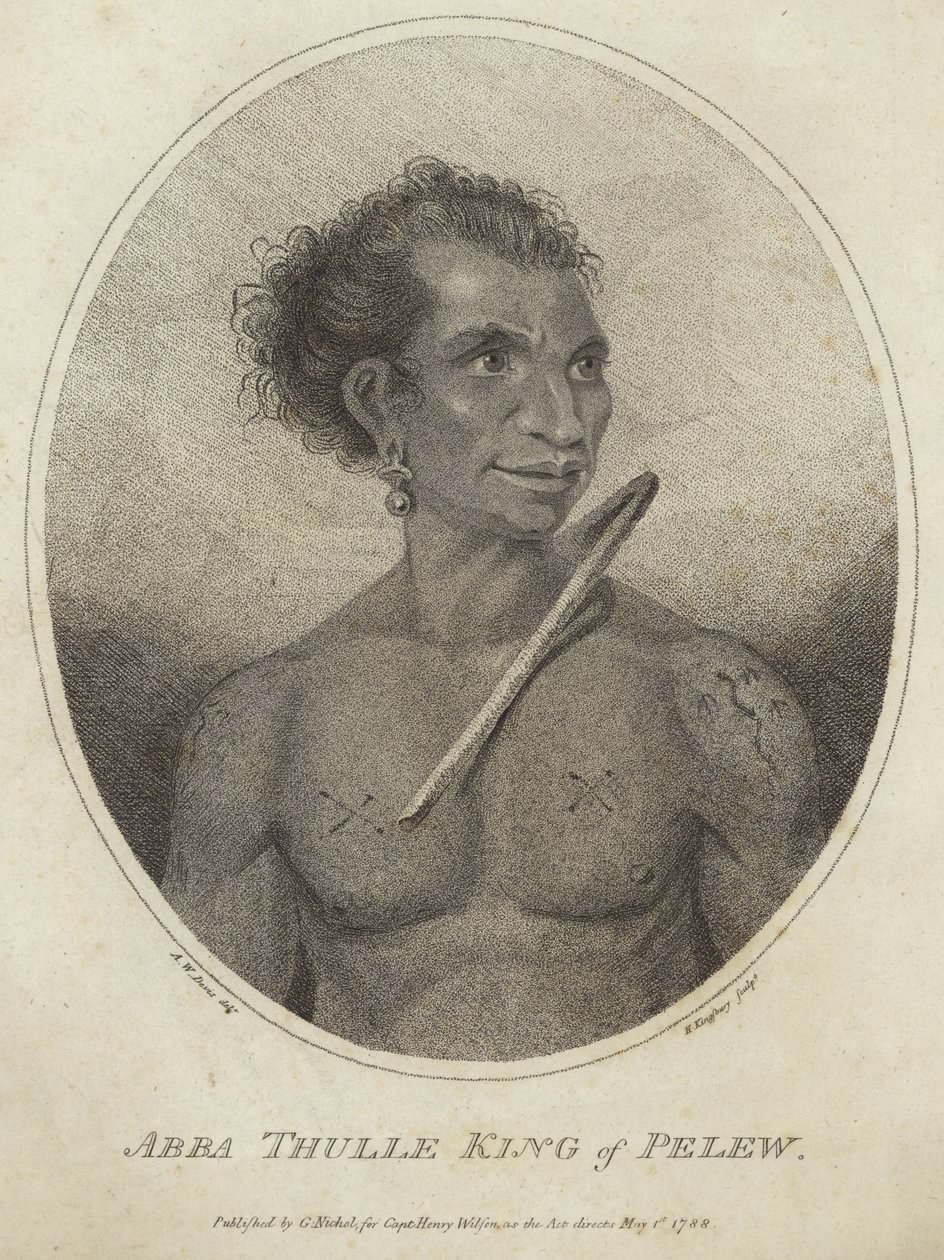 Retrato de Abba Thulle, rei de Pelew de Arthur Devis