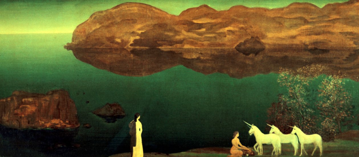 Os unicórnios, 1906 de Arthur Bowen Davies