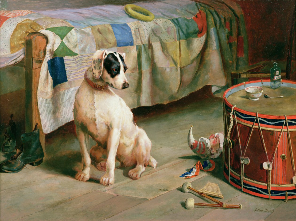 Esconde-esconde (óleo) de Arthur Charles Dodd