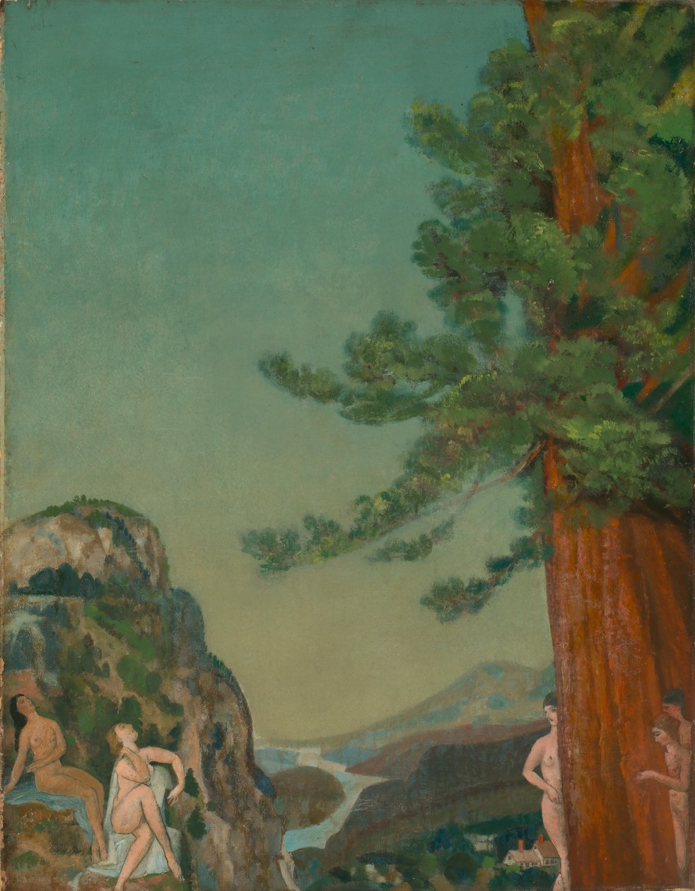 Nos penhascos, ca. 1898. de Arthur Davies
