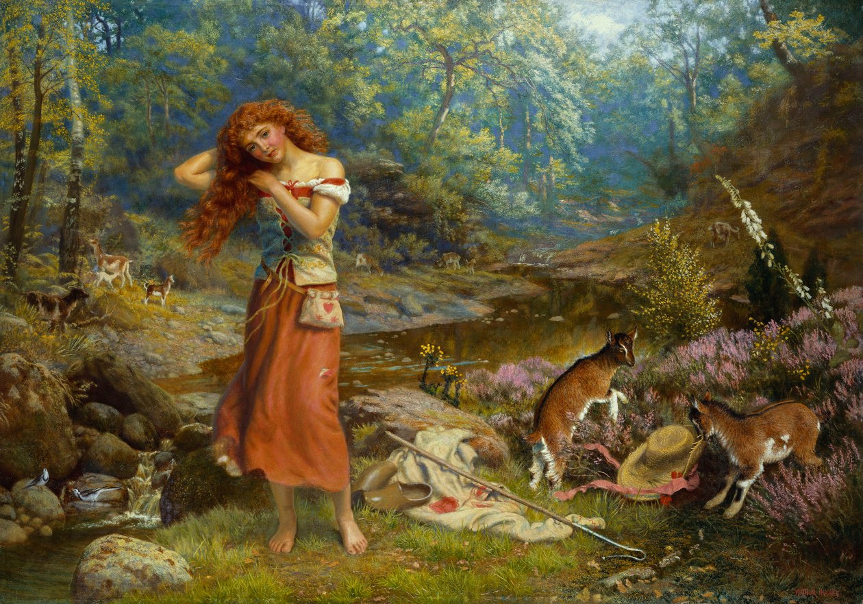 Banheiro de Audrey, 1897 de Arthur Hughes