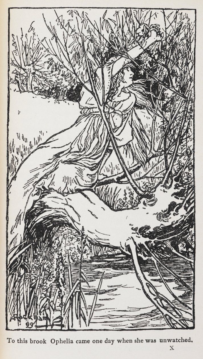 Ilustração de Hamlet de Arthur Rackham