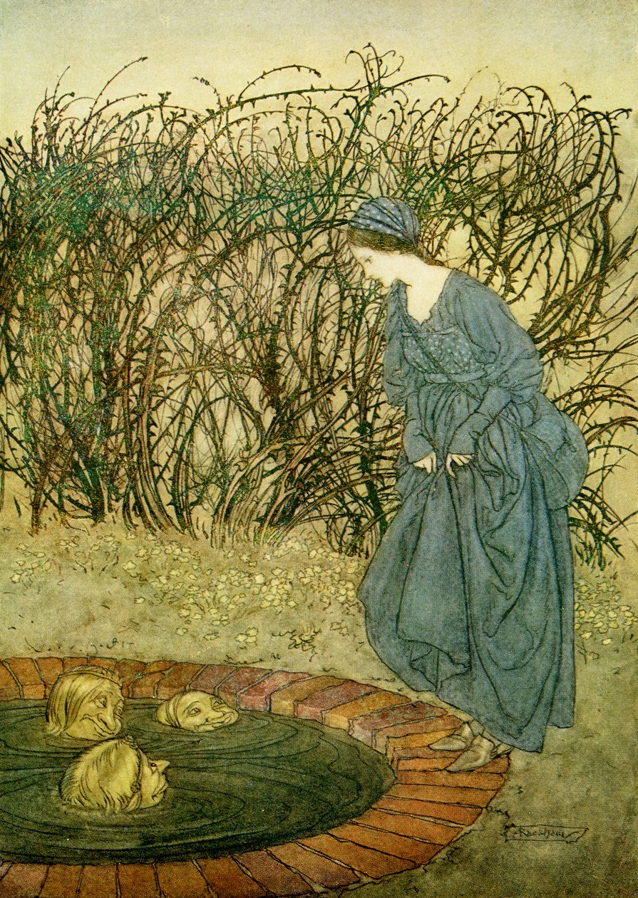 As Três Cabeças do Poço de Arthur Rackham