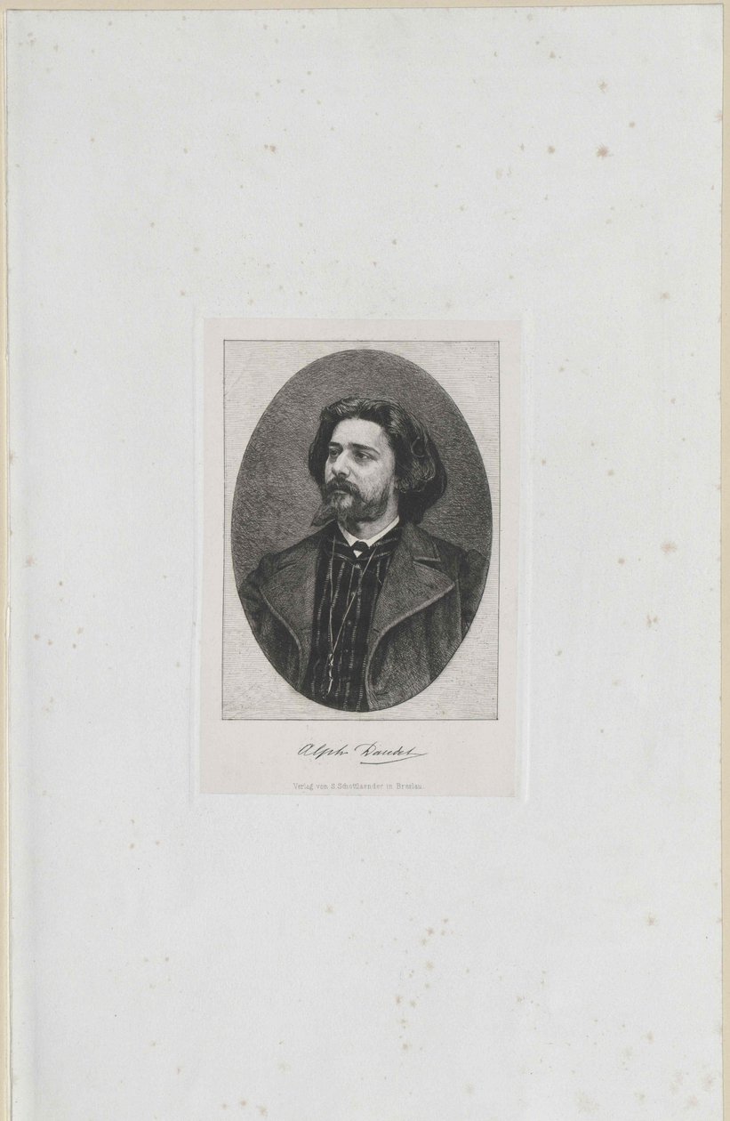 Alphonse Daudet (impressão) de Artist Unknown