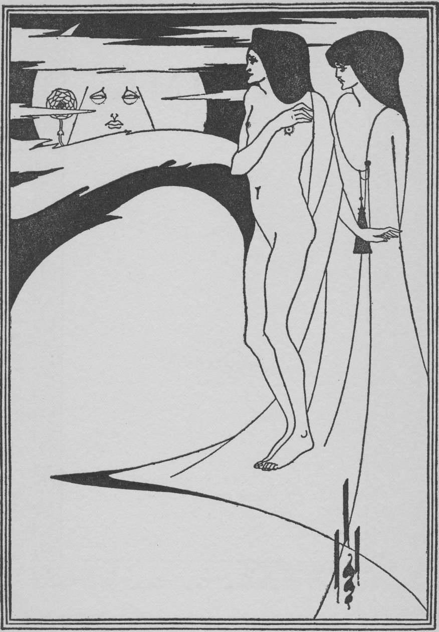 Mulher na Lua, 1896 de Aubrey Beardsley