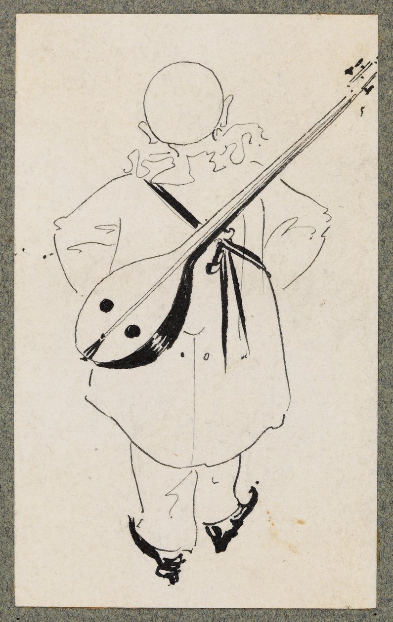 Pierrot com bandolim, 1894 de Aubrey Beardsley