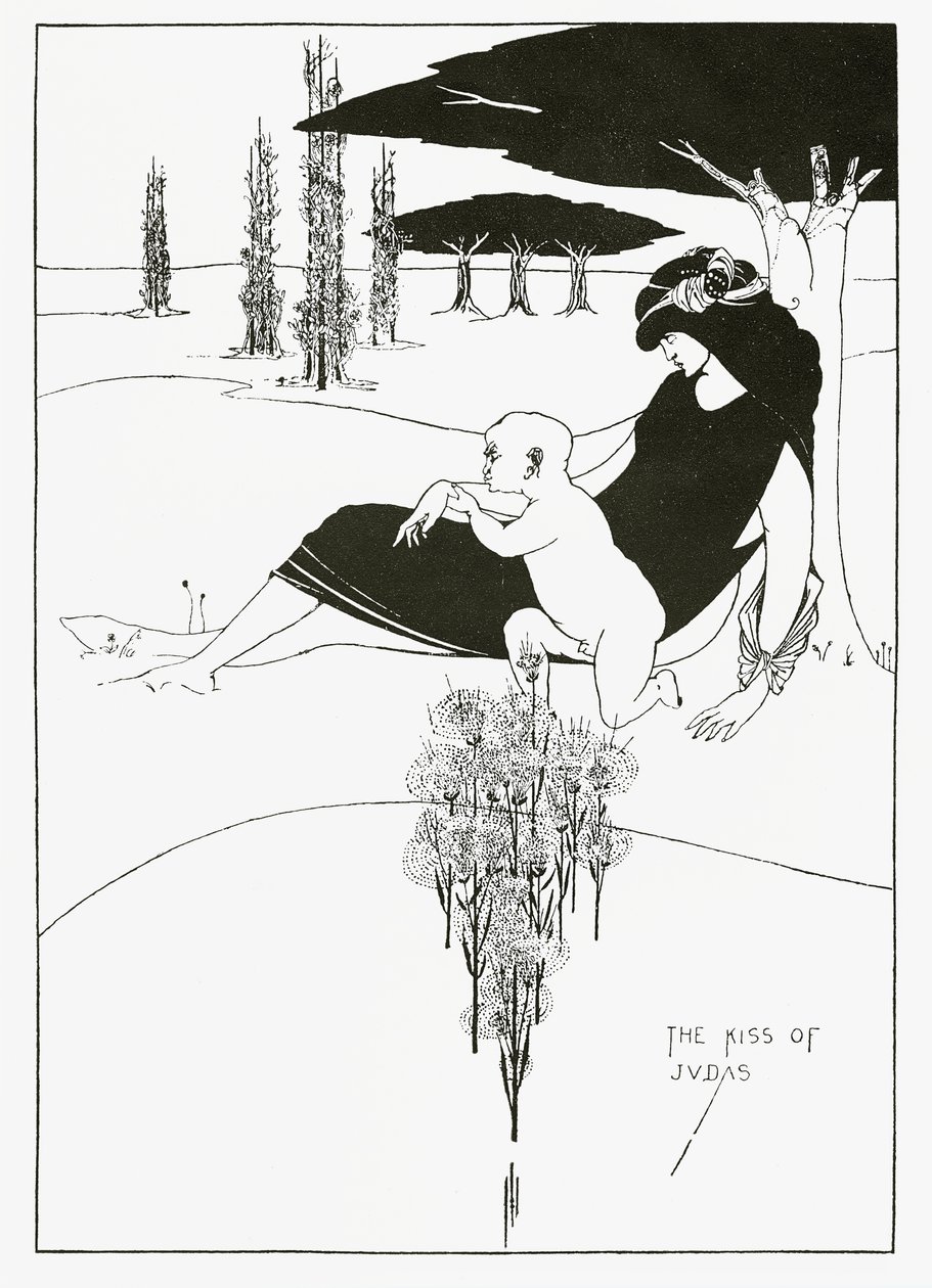 O beijo de Judas, 1893 de Aubrey Beardsley