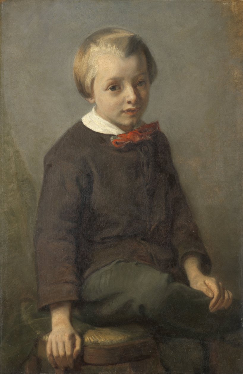 Retrato de um menino. de August Allebe