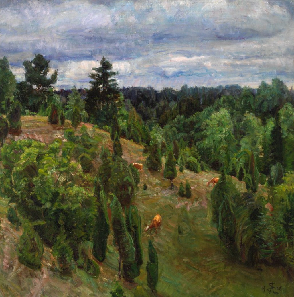 Paisagem verde de August Eiebakke