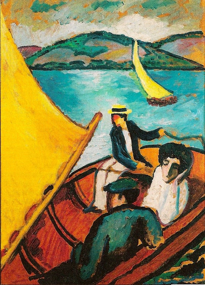 Veleiro no Tegernsee de August Macke