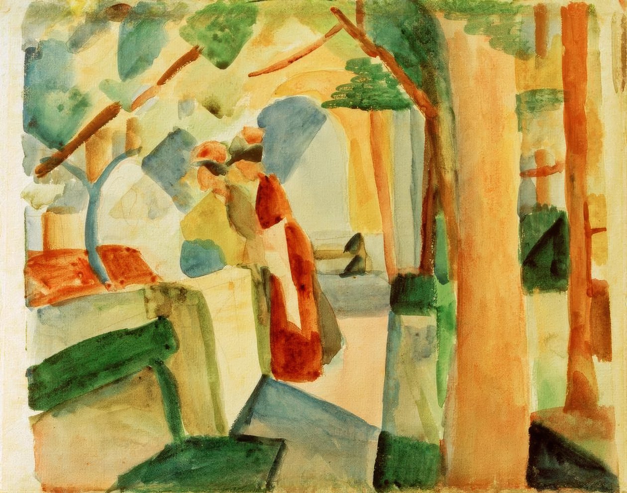 No cemitério de Thun de August Macke