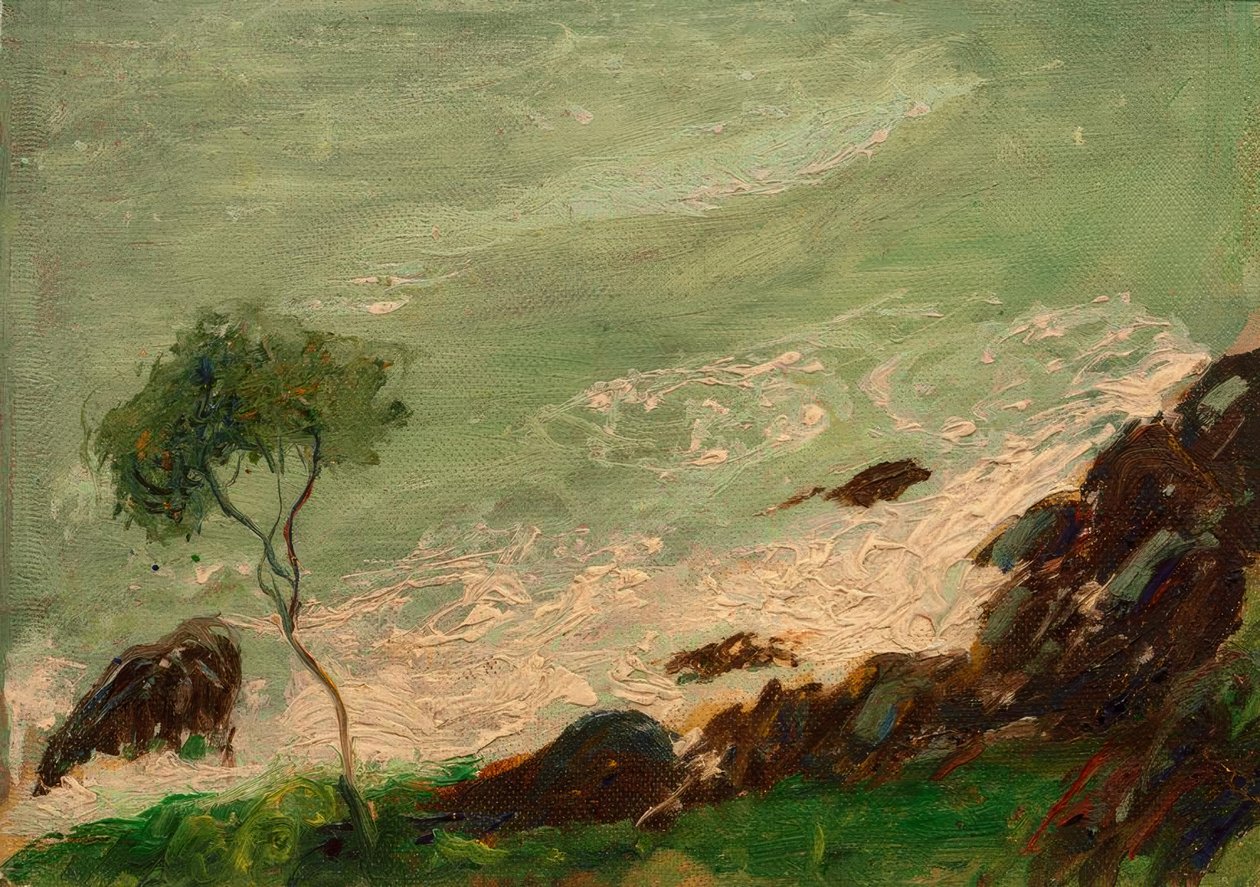 Árvore à beira-mar em Rapallo de August Macke