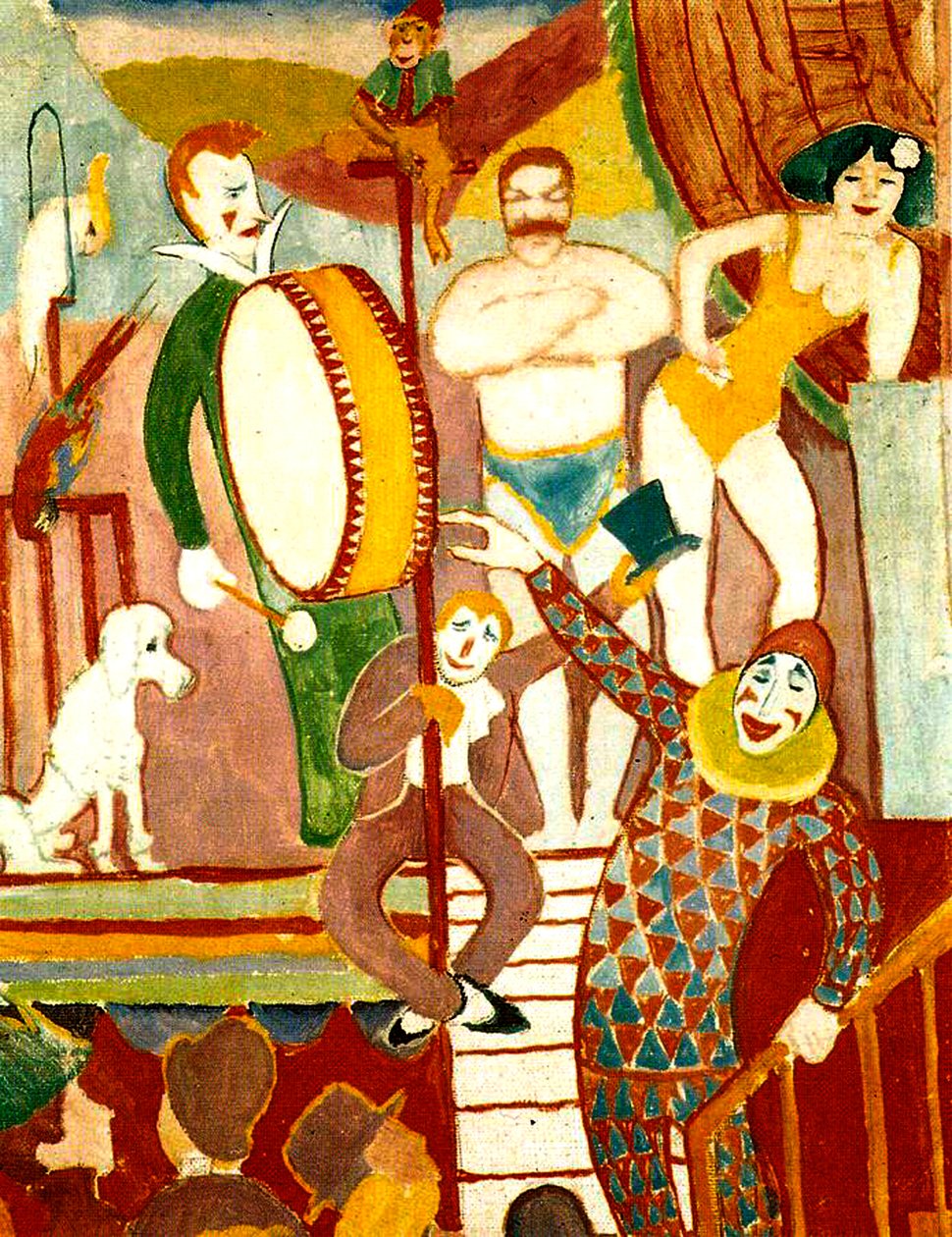 Artistas de circo, 1911 de August Macke