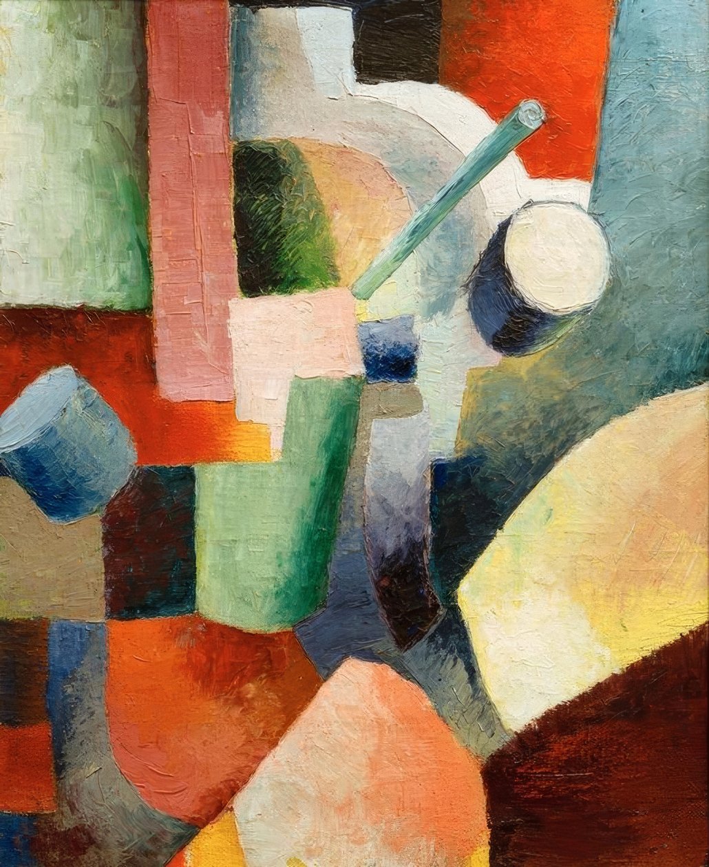 Composição de forma colorida de August Macke