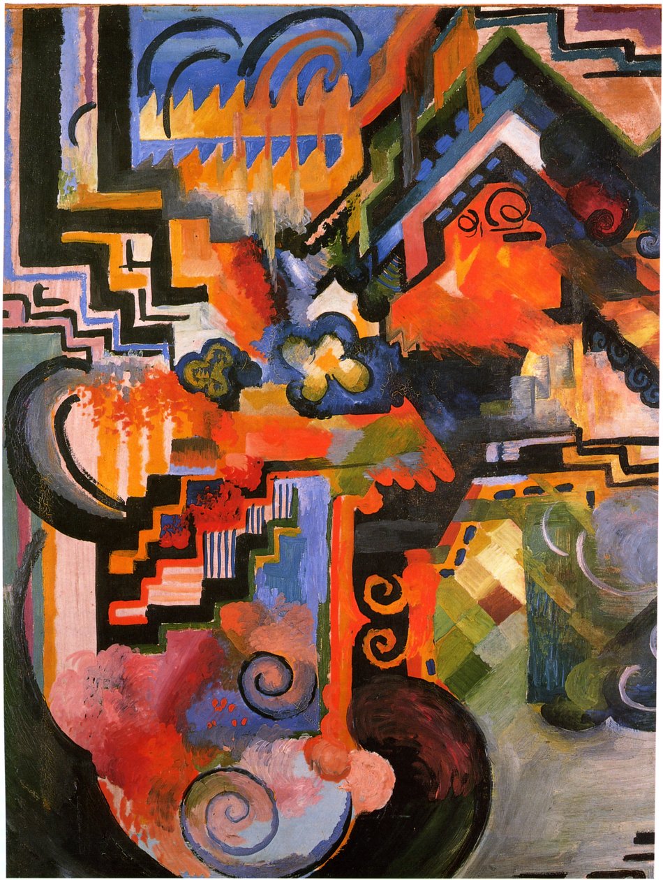 Composição colorida de August Macke