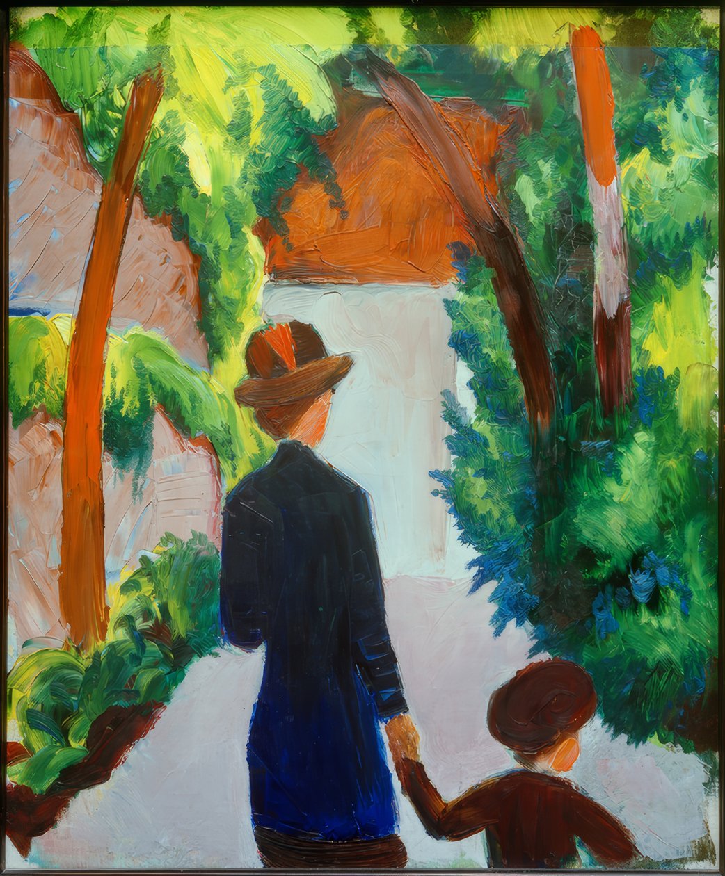 Mãe e filho no parque de August Macke