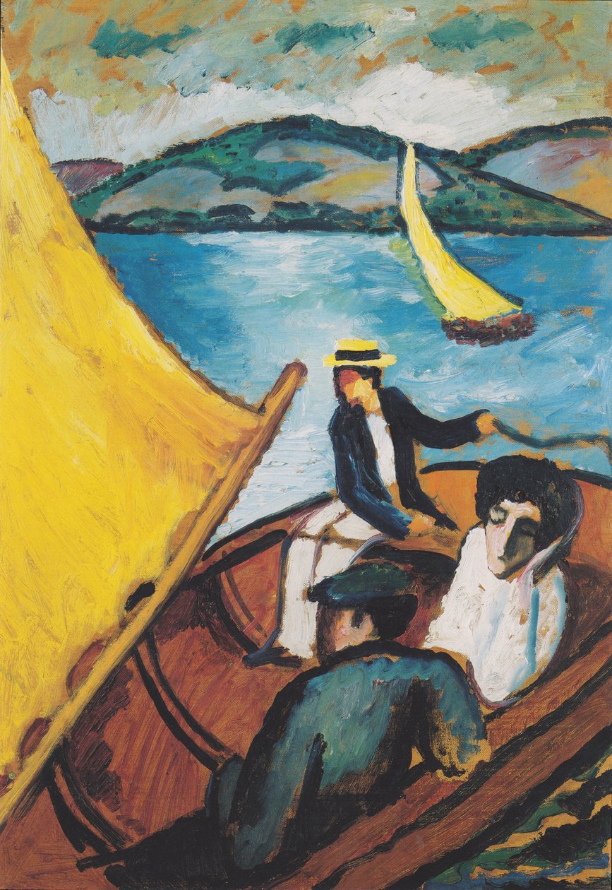 Veleiro no Tegernsee de August Macke
