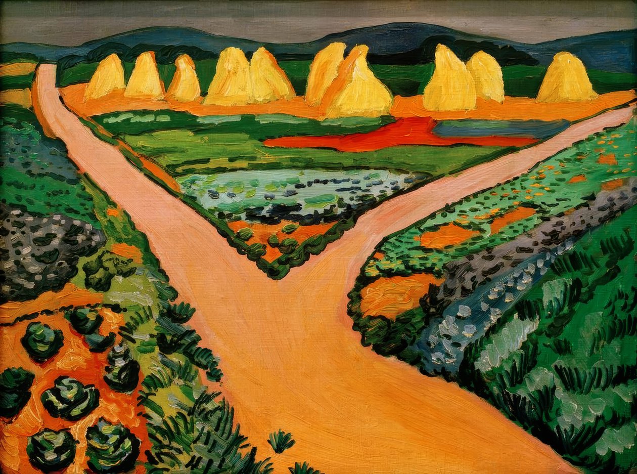 campos de vegetais de August Macke