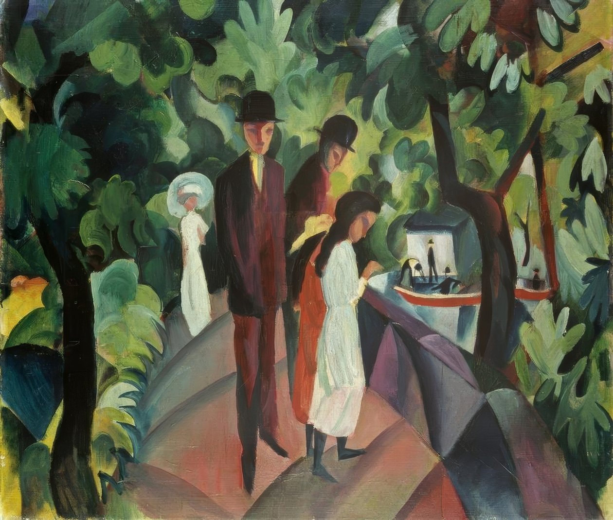 Andar na ponte de August Macke