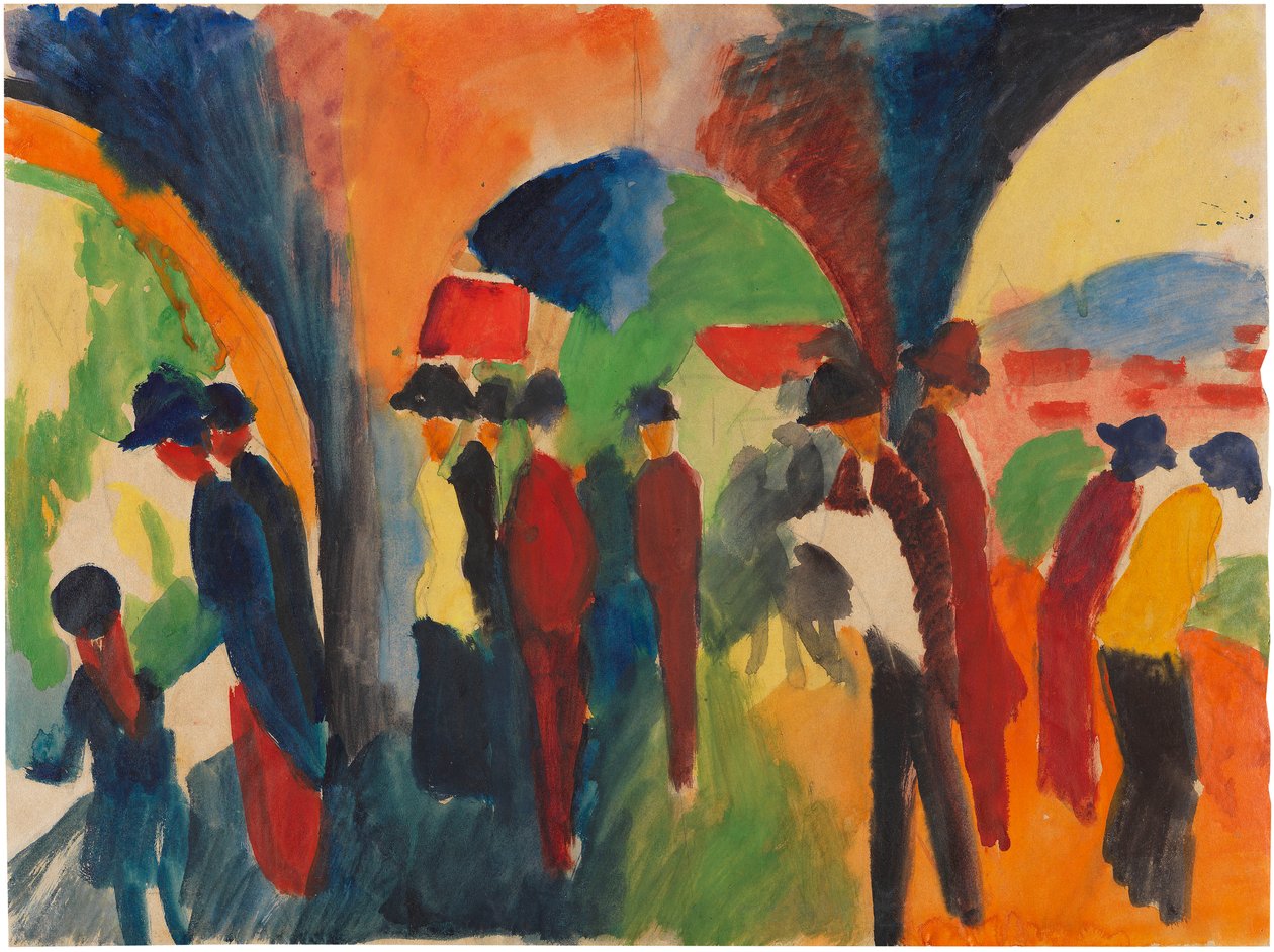 Sob Arcadas de Thun, 1913. de August Macke
