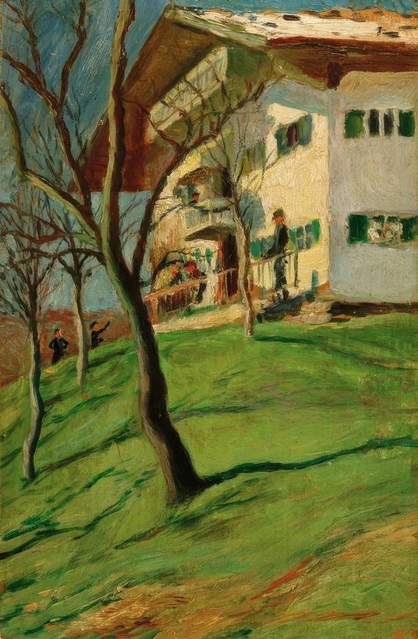 Nossa casa em Tegernsee de August Macke
