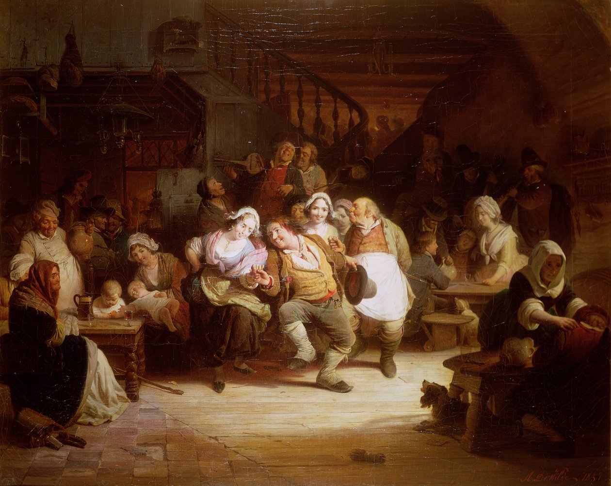 A dança da polca de August de Wilde