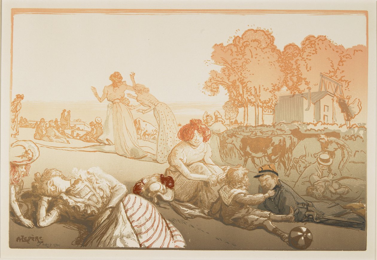 Modern Bucolic, 1901 de Auguste Louis Lepère