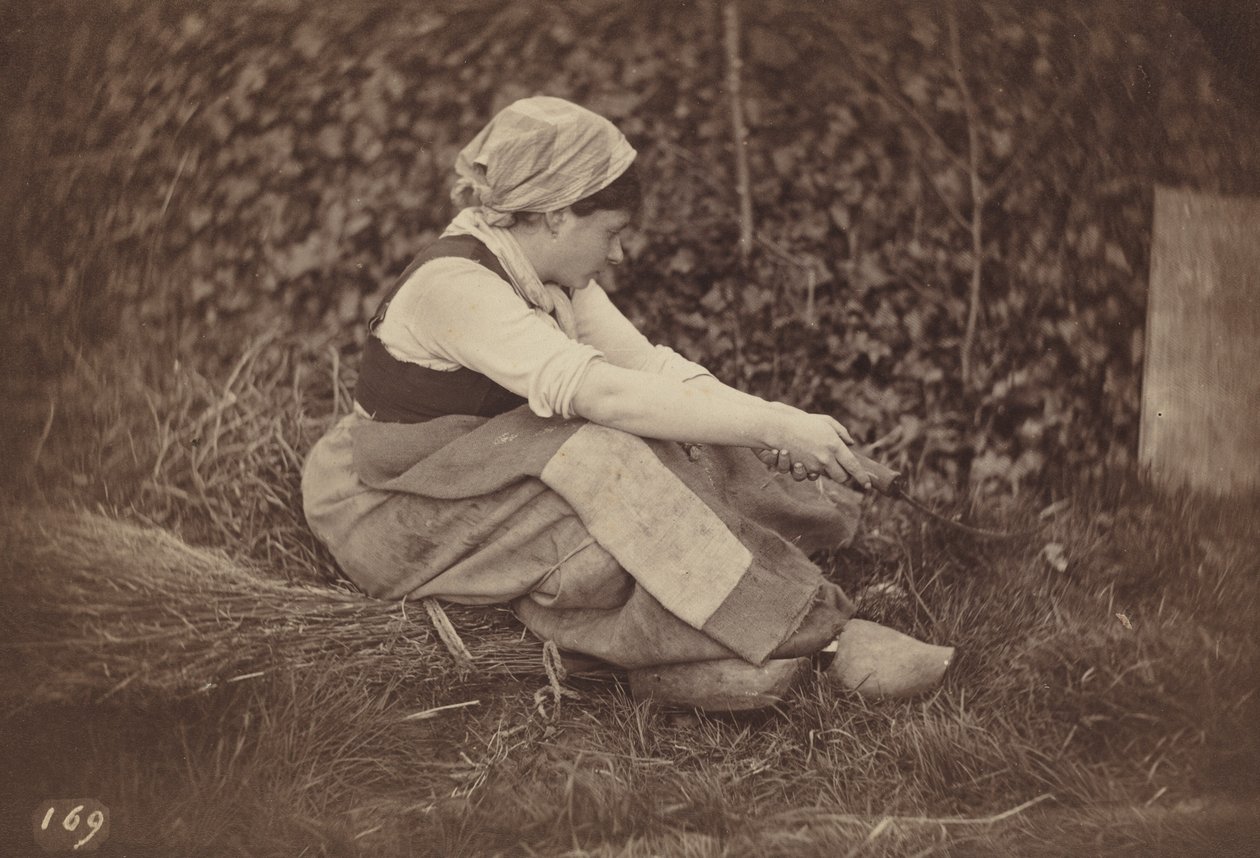 Camponês,c. 1870 (foto) de Auguste Giraudon