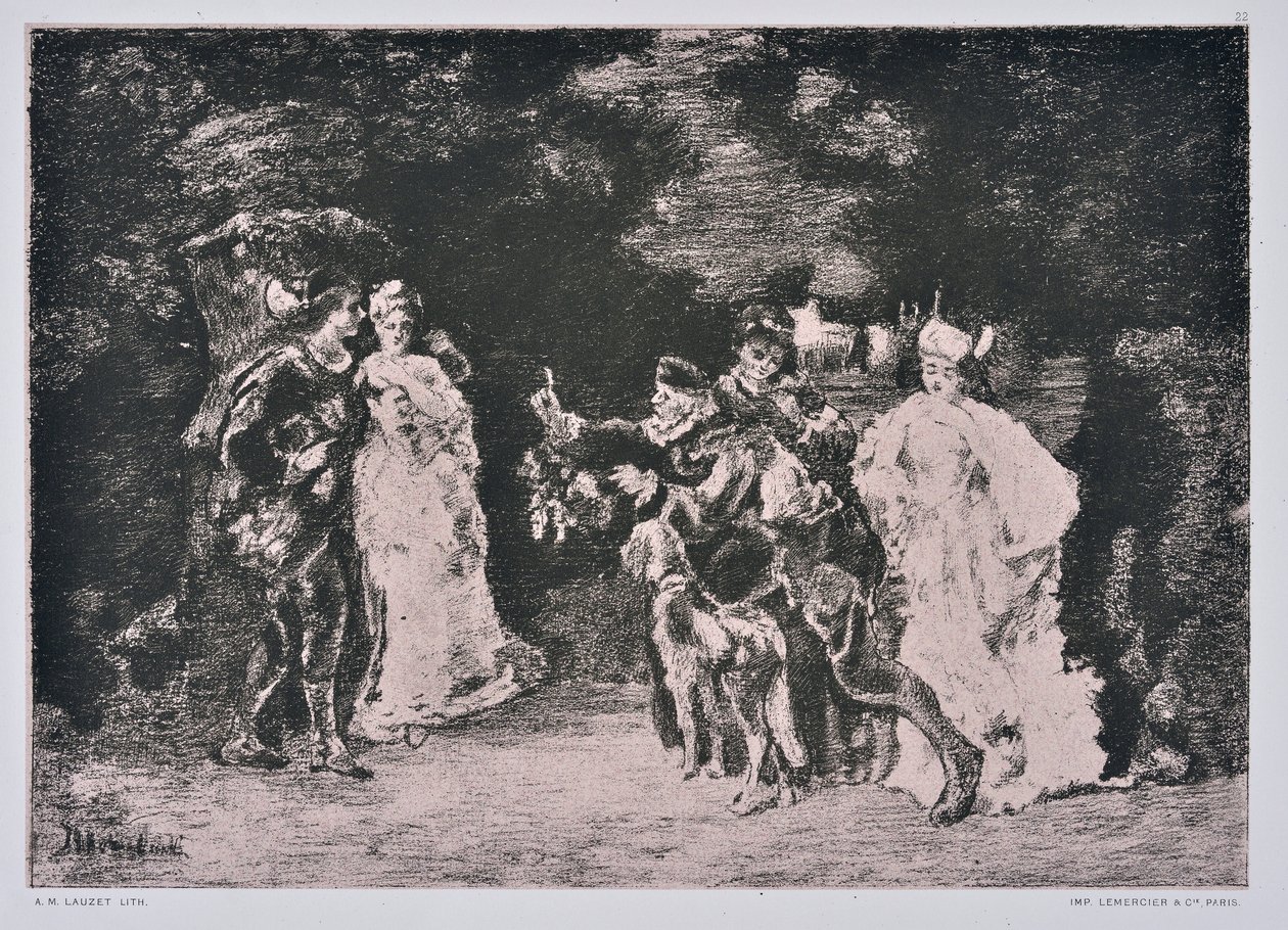 O Prêmio de Dança (desenho) de Auguste Lauzet