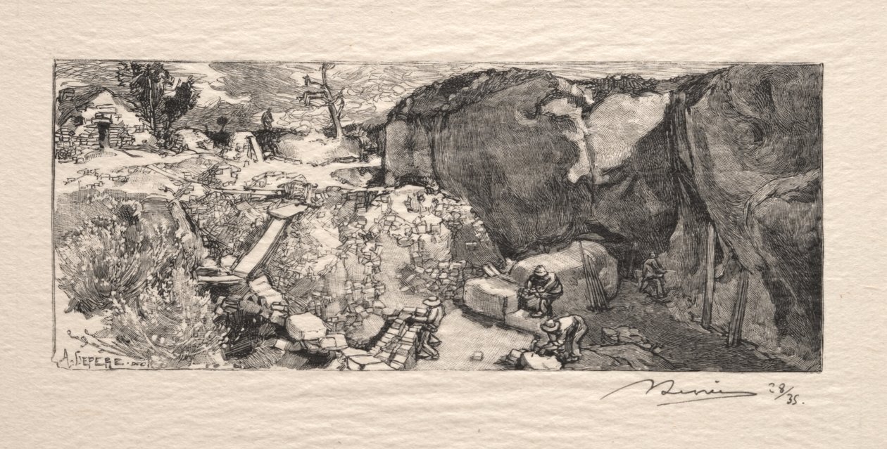 A pedreira de arenito de Auguste Louis Lepère