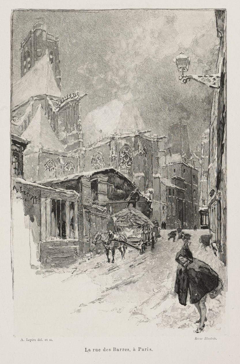 Rue des Barres, Paris de Auguste Louis Lepère