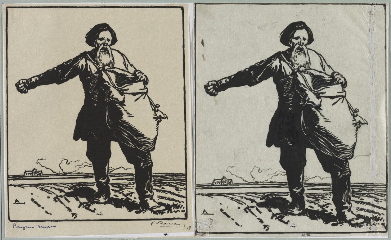 Camponês russo, 1914. de Auguste Louis Lepère