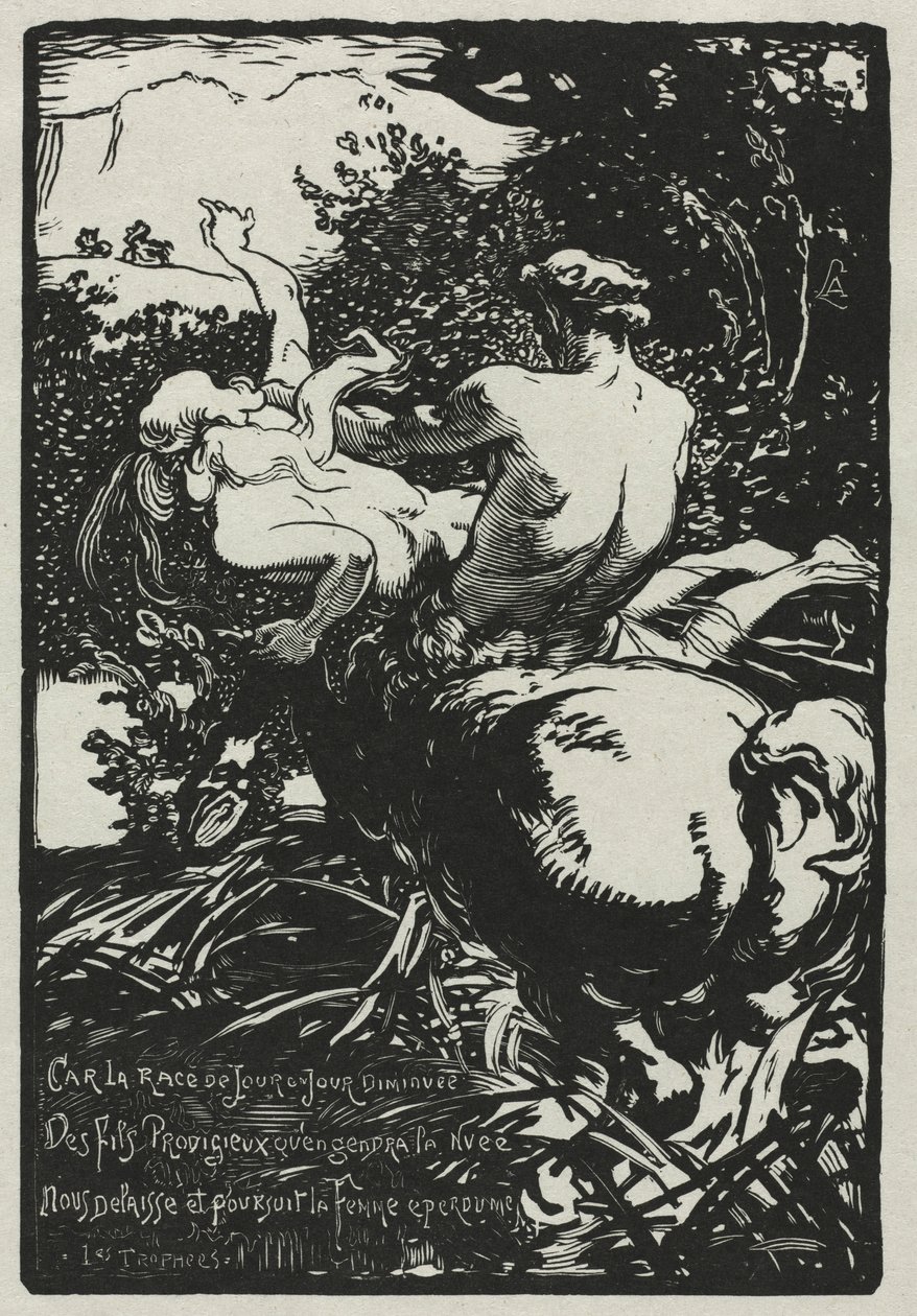 O Centauro, 1896. de Auguste Louis Lepère