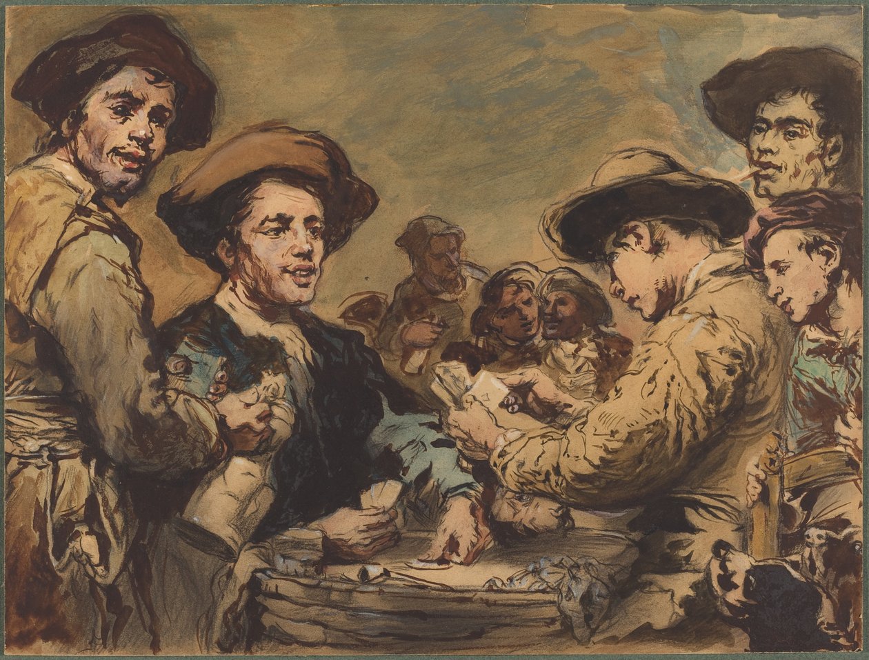 Jogadores de cartas de Augustin Théodule Ribot