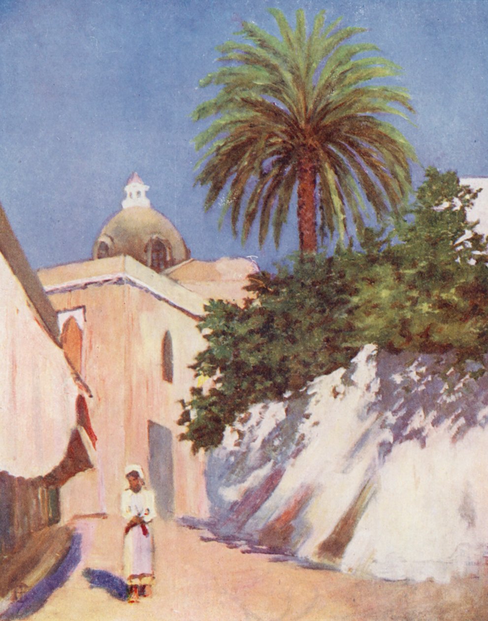 Rua, Capri (litografia a cores) de Augustine Fitzgerald