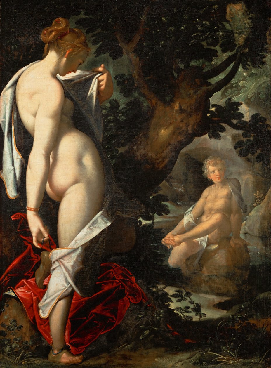 A ninfa Salmacis e Hermafrodito, ca 1580-1582 de Bartholomaeus Spranger