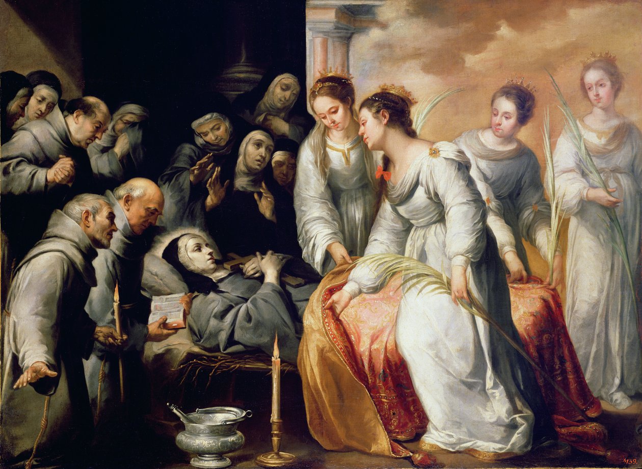 A morte de Santa Clara de Bartolomé Esteban Murillo