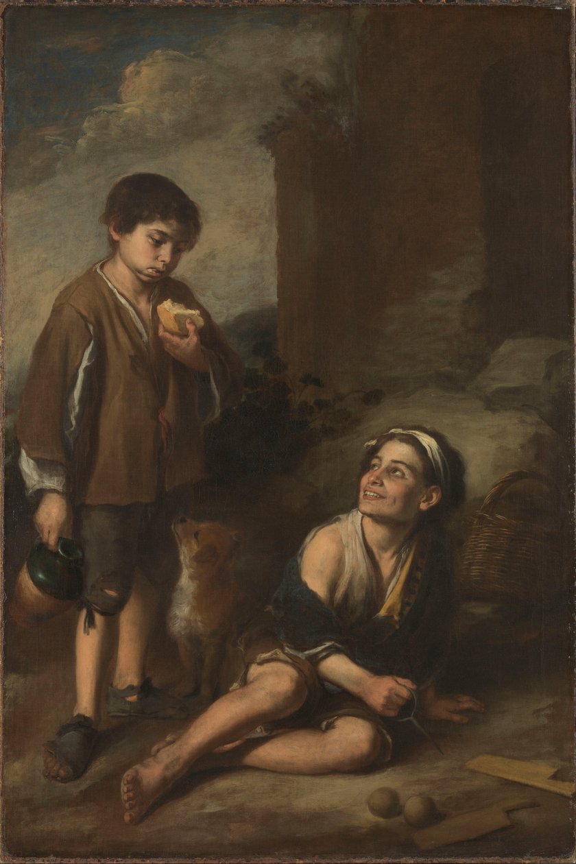 Dois meninos camponeses de Bartolomé Esteban Murillo