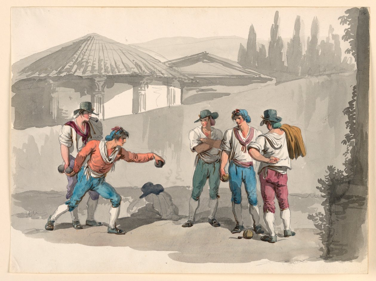 O jogo de bocha de Bartolomeo Pinelli