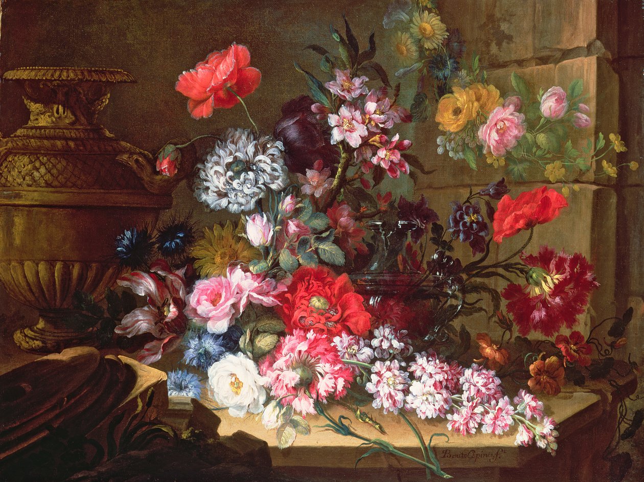 Ainda vida com flores de Benito Espinos