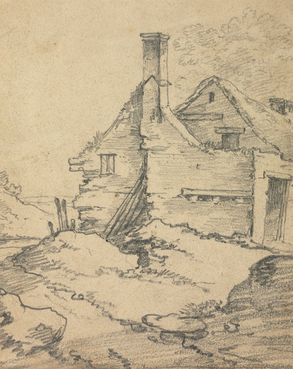 Casas em uma paisagem de Benjamin Barker