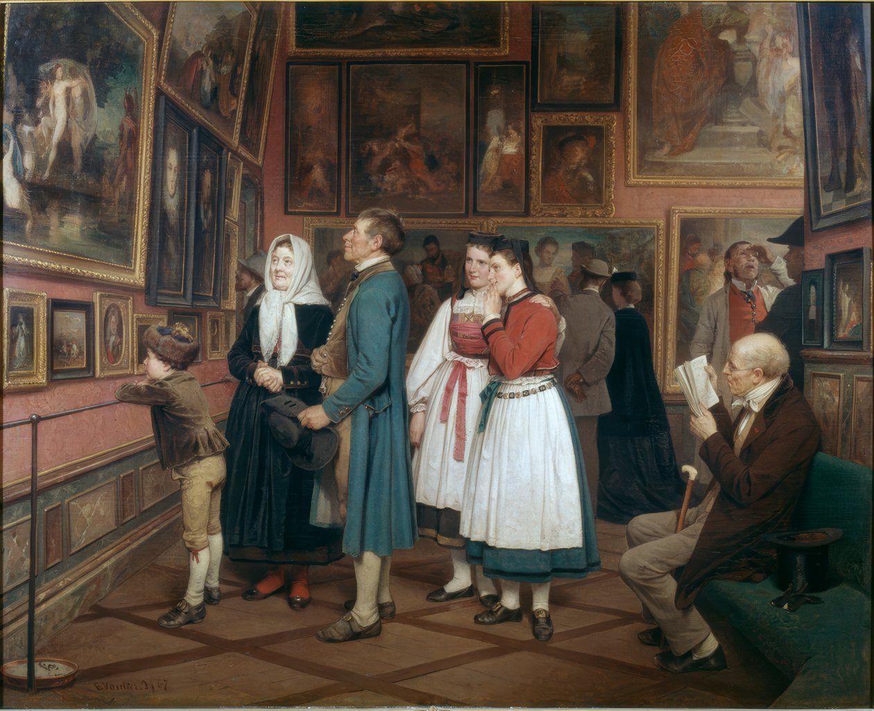 Camponeses no museu de Benjamin Vautier
