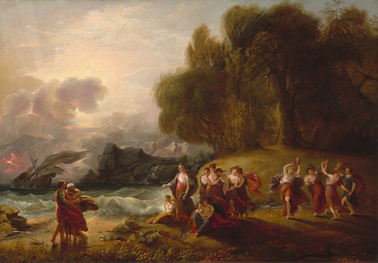 Telêmaco e Calipso de Benjamin West