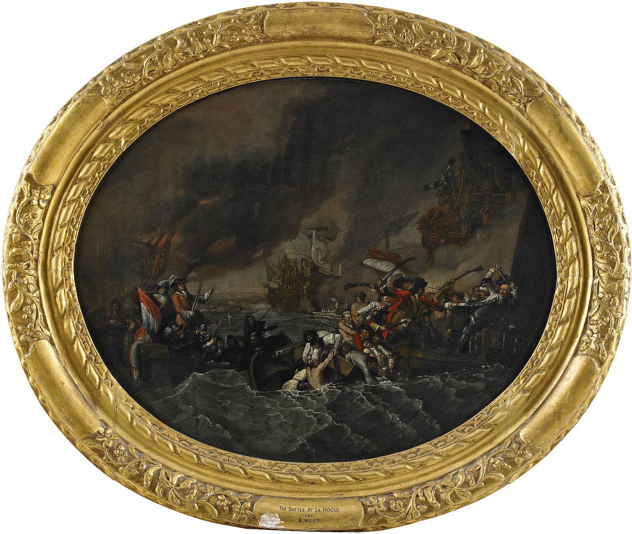 A Batalha de La Hogue, 1820 de Benjamin West