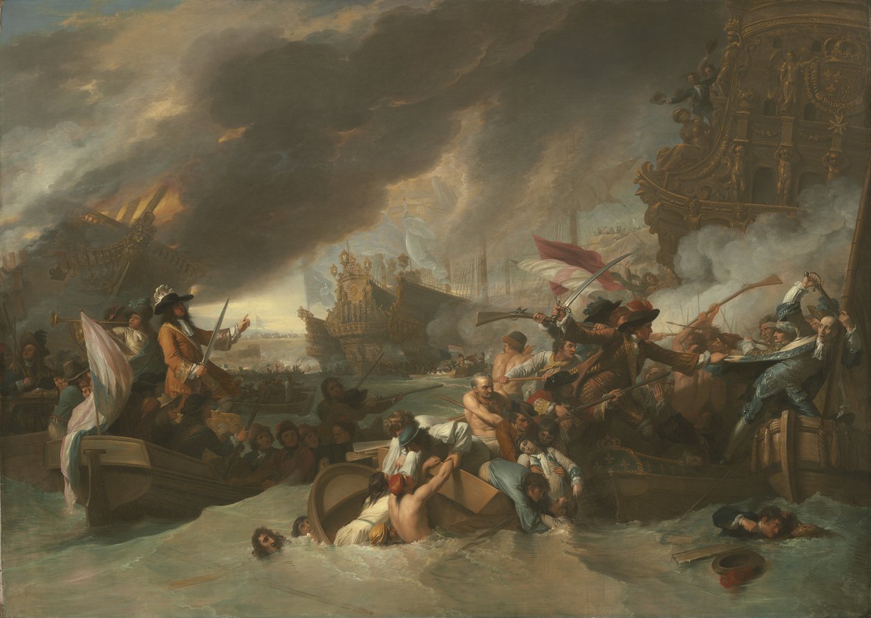 A batalha de La Hogue, c.1778 de Benjamin West